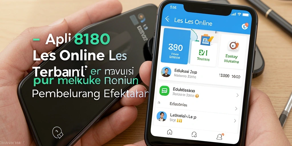 Tampilan antarmuka aplikasi 8180 yang ramah pengguna untuk Les Online.