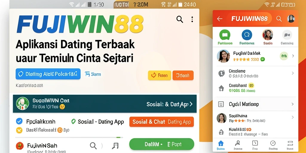 Antarmuka utama FUJIWIN88 menampilkan opsi pencarian dan fitur chat yang modern.