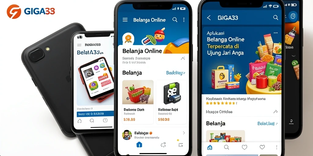 Antarmuka GIGA33 yang menarik dan fungsional untuk belanja online.