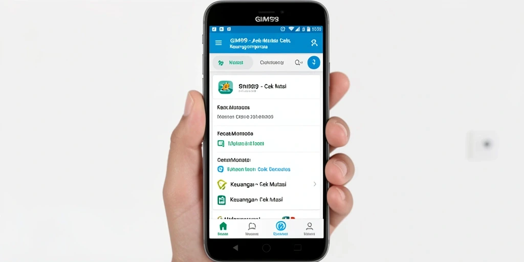 Antarmuka aplikasi GIM999 yang menampilkan fungsi Cek Mutasi secara jelas.