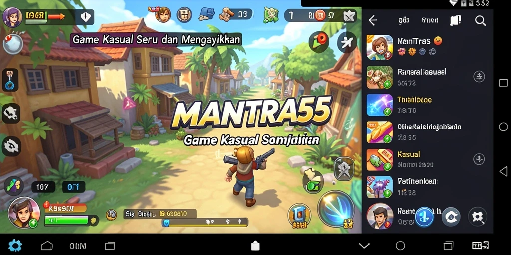 Tampilan antarmuka MANTRA55 yang cerah dan interaktif.