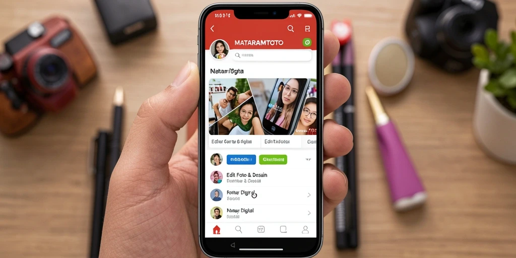 Tampilan antarmuka pengguna aplikasi MATARAMTOTO untuk pengeditan gambar.