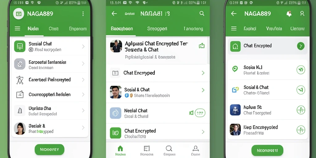 Antarmuka aplikasi NAGA889 yang user-friendly dan aman.