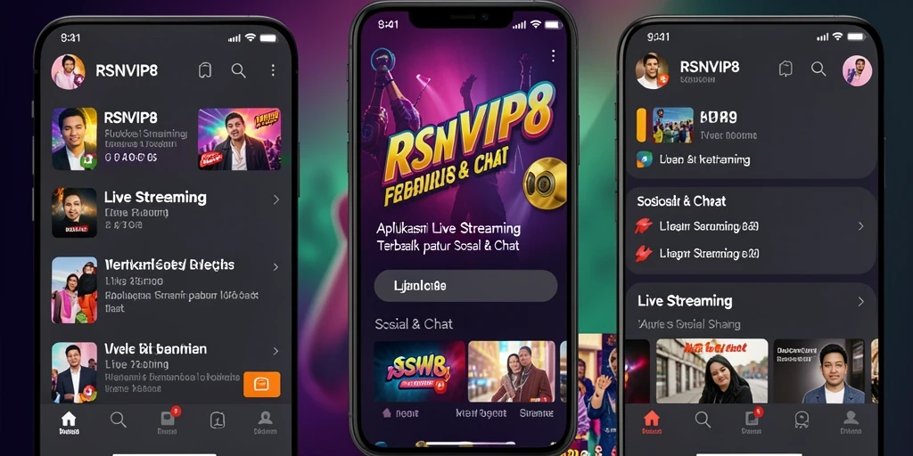 Tampilan antarmuka RSNVIP8 yang menarik dan user-friendly.