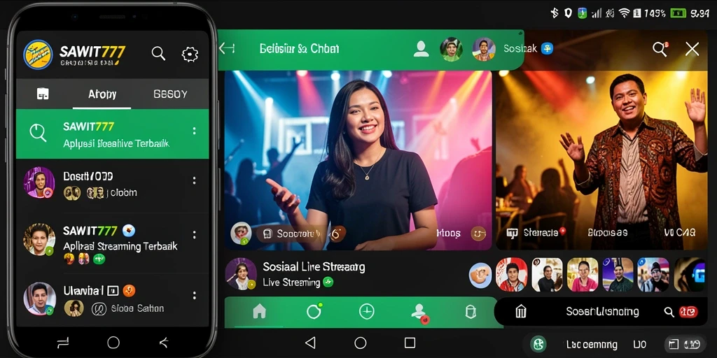 Tampilan antarmuka SAWIT777 saat live streaming yang menarik dan interaktif.