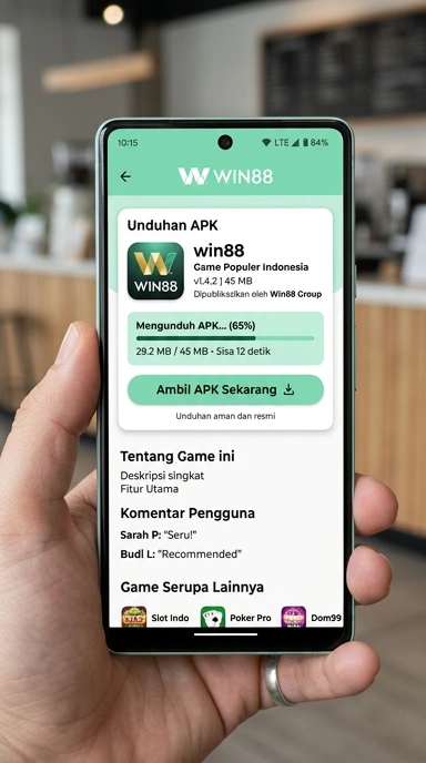 Tampilan halaman APK win88